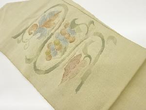 葡萄唐草模様織出し名古屋帯